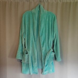 Women's Plush Robe in Aqua